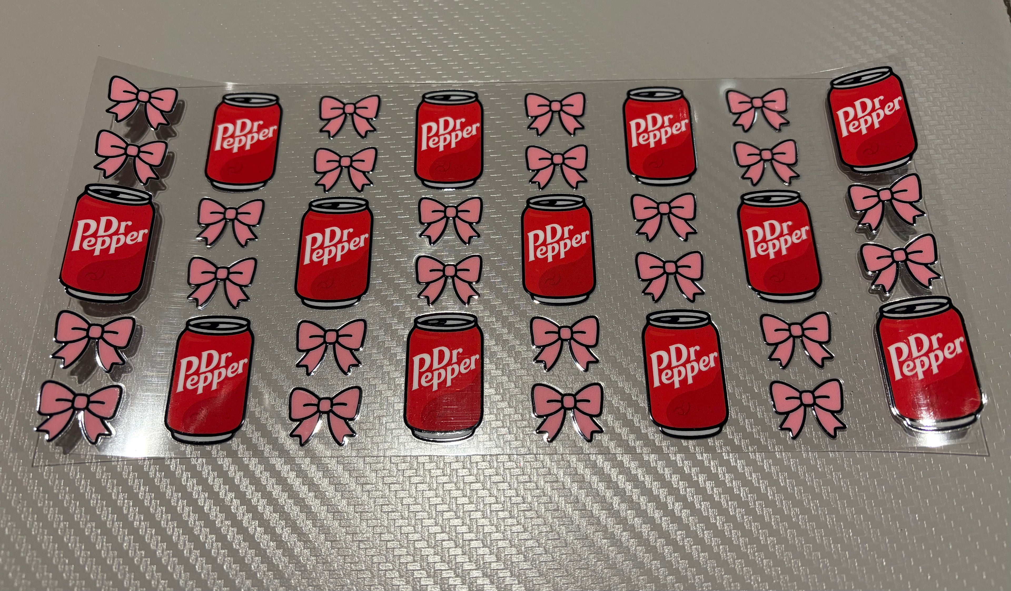DrPepper pink bow