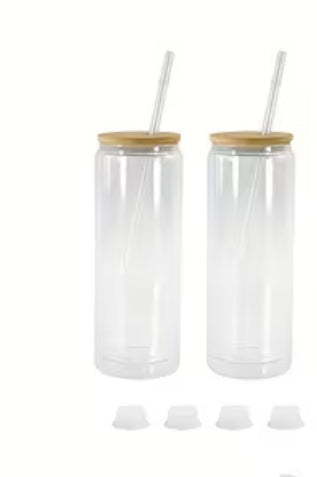 25oz Glass Snowglobe Tumbler
